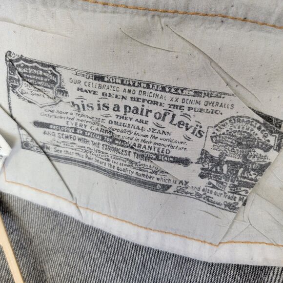 Levi's Mens 501 Dark Wash 48x32 Straight Leg Button-Fly 5-Pocket Jeans - Picture 5 of 13